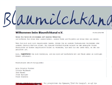 Tablet Screenshot of blaumilchkanal-ev.de